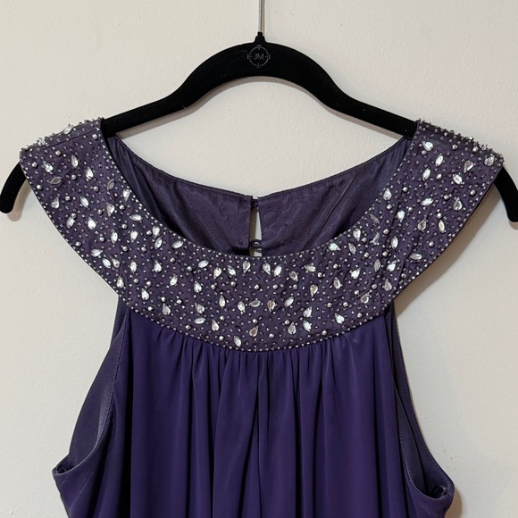 JS Boutique Deep Purple Embellished Dress - Picture 7 of 7